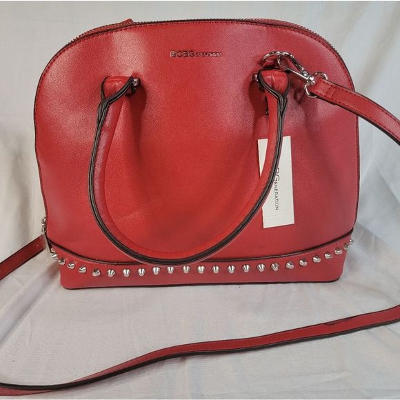 BCBGeneration Handbags - BCBGeneration Studded Leather Purse Crossbody Alternative Rock Sexy Red